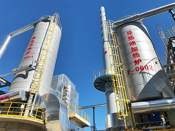 Domestic Project -fuel gas molten salt boiler +heat carrier boiler